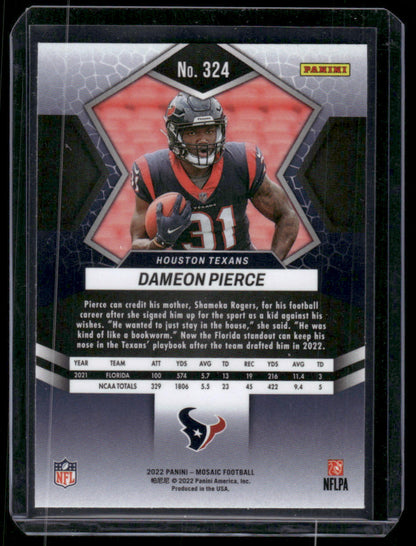 2022 Panini Mosaic Dameon Pierce #324