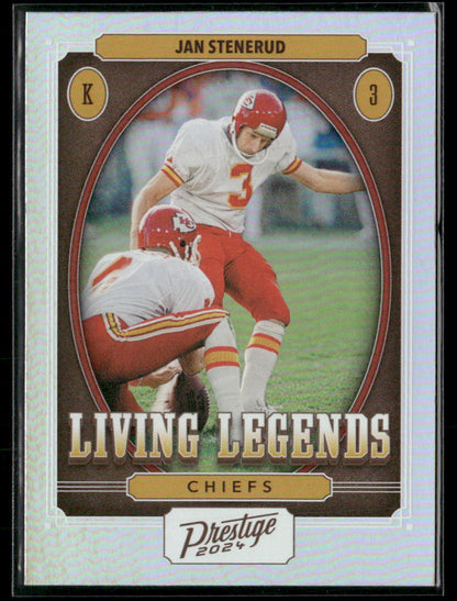 2024 Panini Prestige Jan Stenerud #3 Living Legends Silver Prizm