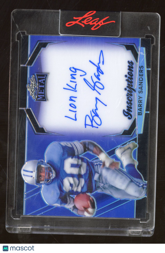 2025 Leaf Metal Barry Sanders #MI-BS1 Lion King Inscription Autograph 35/100