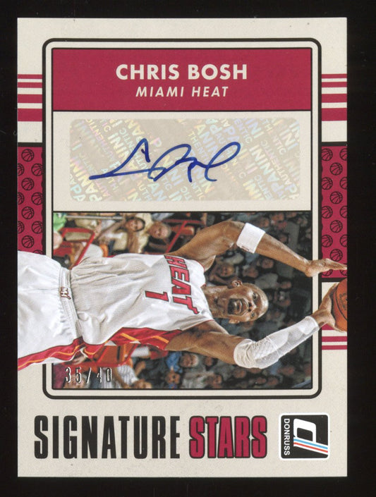 2014-15 Panini Donruss Chris Bosh #31 /40 Autographed