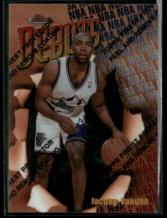 1997-98 Topps Finest Jacque Vaughn #D18 Debuts Rookie