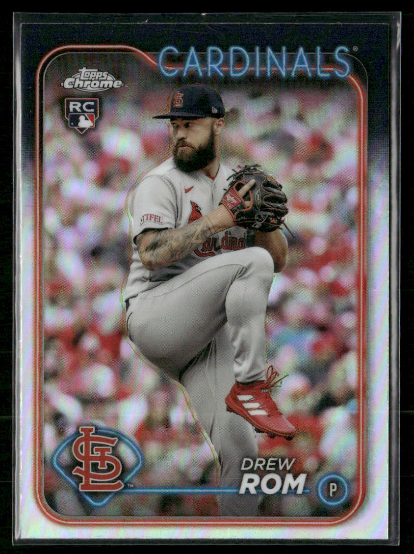 2024 Topps Chrome Drew Rom #195 Refractor Rookie