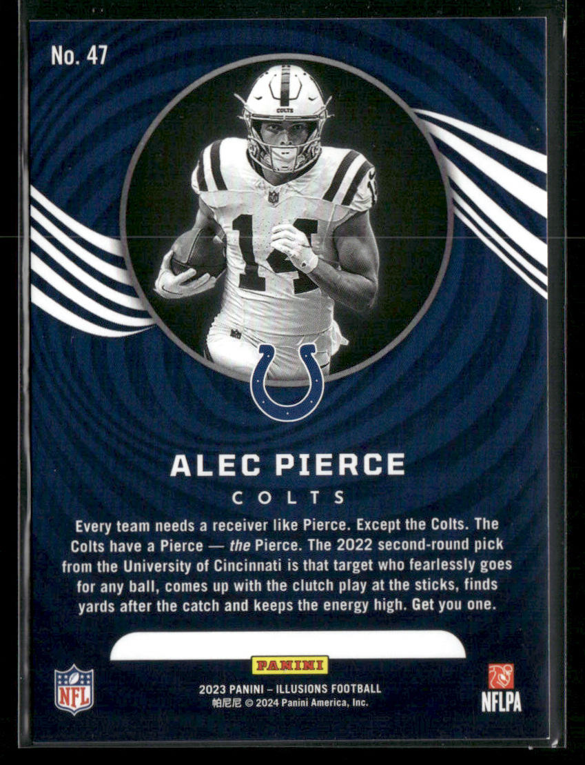 2023 Panini Illusions Alec Pierce #47 Ruby Trophy Collection /125