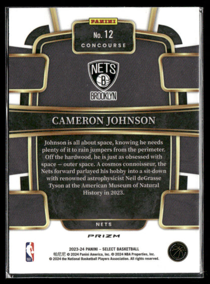 2023-24 Panini Select Cameron Johnson #12 Scope