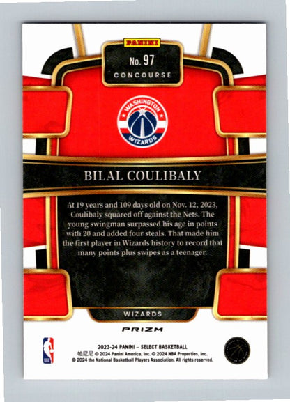 2023 Panini Select Bilal Coulibaly #97 Red White Blue Prizm