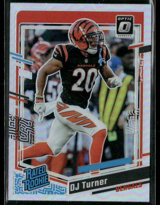 2023 Panini Donruss Optic DJ Turner #220 Holo Prizm Rated Rookie