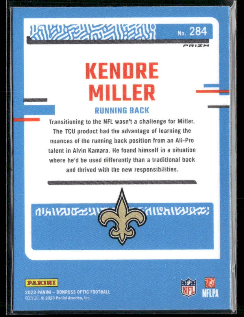 2023 Panini Donruss Optic Kendre Miller #284 Holo Prizm Rated Rookie