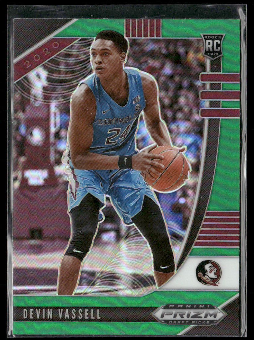 2020-21 Panini Prizm Draft Picks Devin Vassell #56 Green Rookie