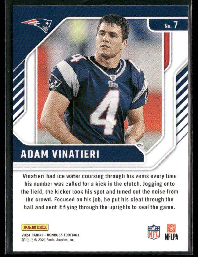 2024 Donruss Adam Vinatieri #7 Legend Series