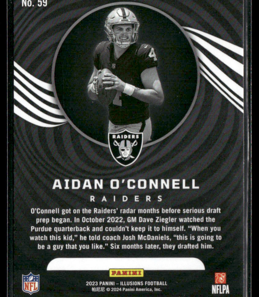 2024 Panini Illusions Aidan O'Connell #59