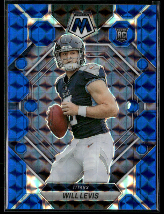 2023 Panini Mosaic Football Will Levis #377 Blue /99 RC