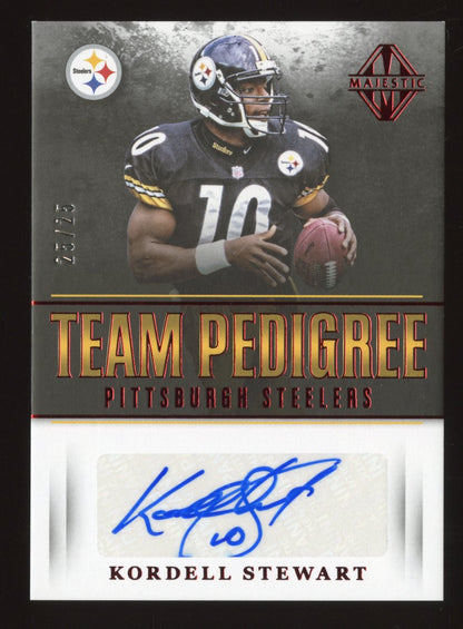 2017 Panini Majestic Kordell Stewart #PS-KS Team Pedigree Red Autograph /25