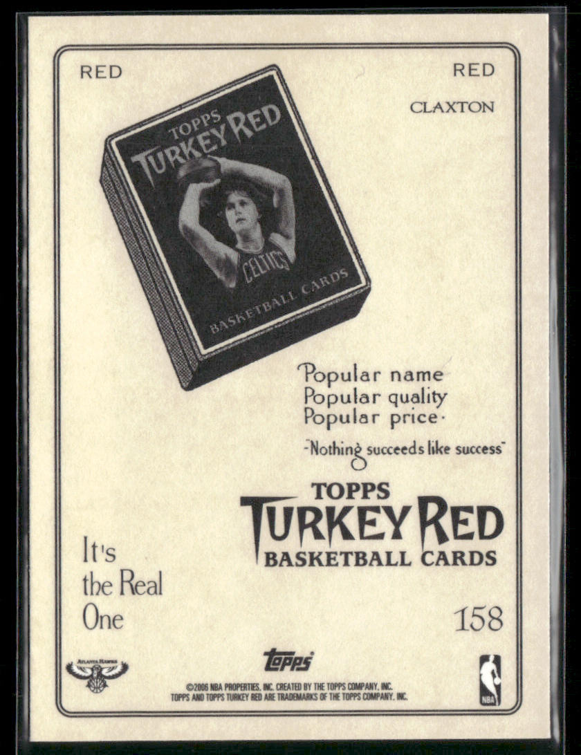 2006 Topps Turkey Red Speedy Claxton #12 Red Ad Back