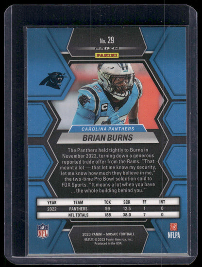 2023 Panini Mosaic Brian Burns #29 Mozaic