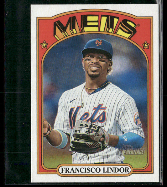 2021 Topps Heritage Francisco Lindor #501 Mini /100