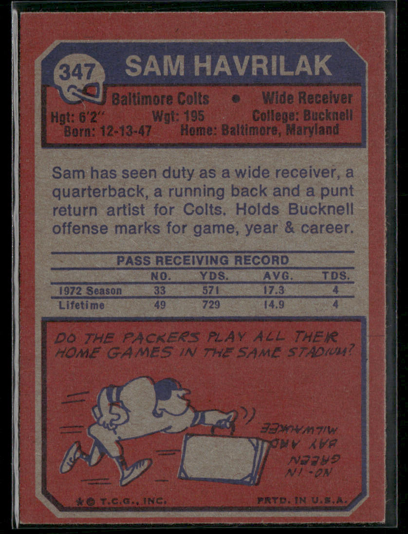 1973 Topps Sam Havrilak #347