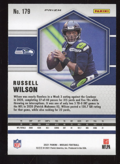 2021 Panini Mosaic Russell Wilson #179 Genesis