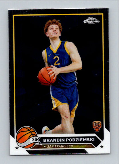 2023-24 Topps Chrome Brandin Podziemski #190 RC