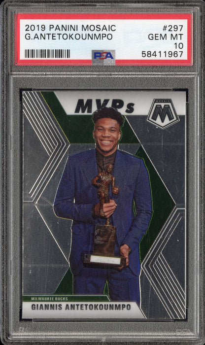 2019 Panini Mosaic G. Antetokounmpo #297 PSA 10