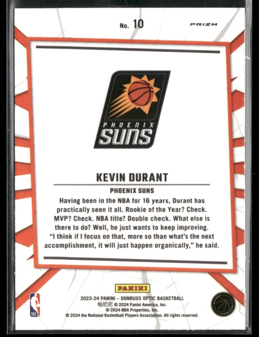 2023-24 Panini Donruss Optic Basketball Kevin Durant #10 My House