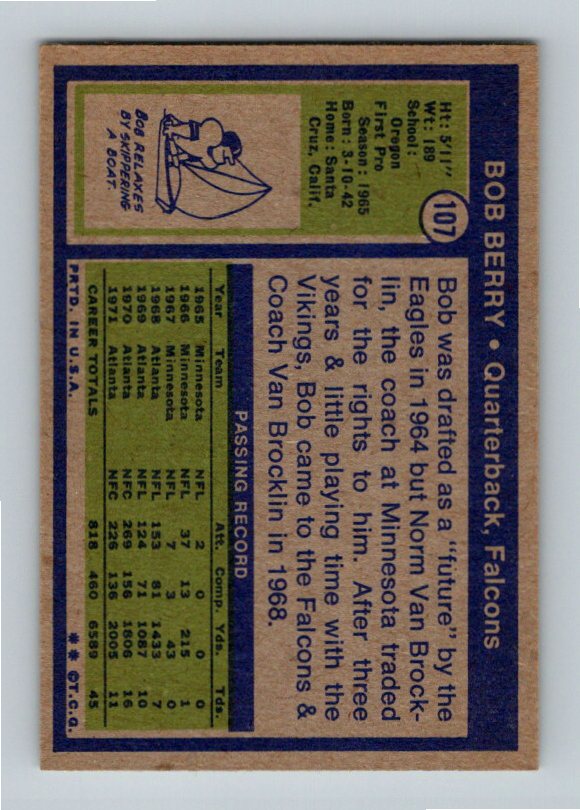 1972 Topps Bob Berry #107