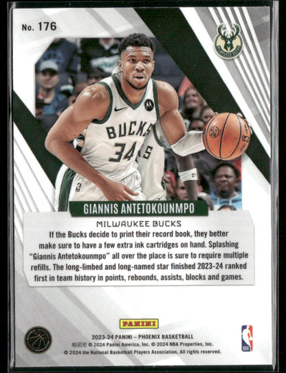 2023-24 Phoenix Giannis Antetokounmpo #176 Teal Laser