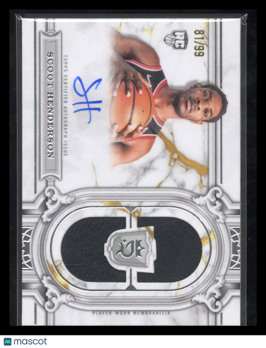 2023-24 Topps Royalty Collection Scoot Henderson #RRS-SH Rookie Relic Auto 81/99