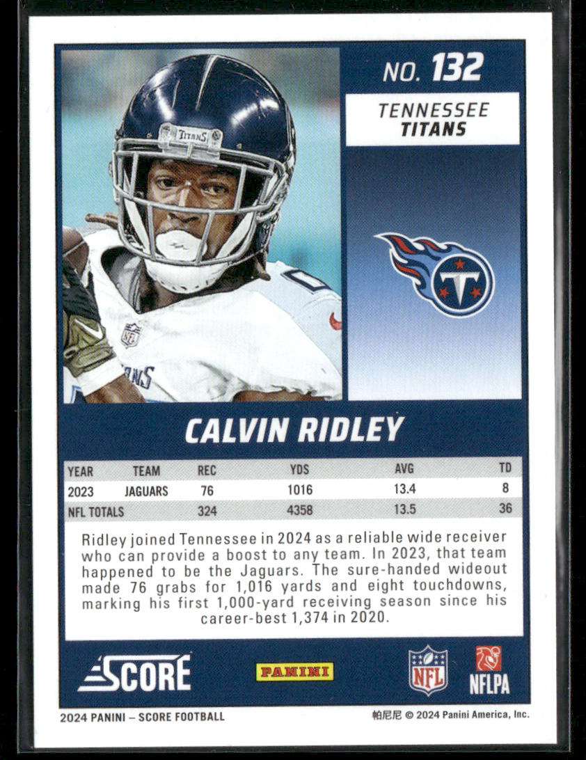 2024 Score Calvin Ridley #132 Lava /630