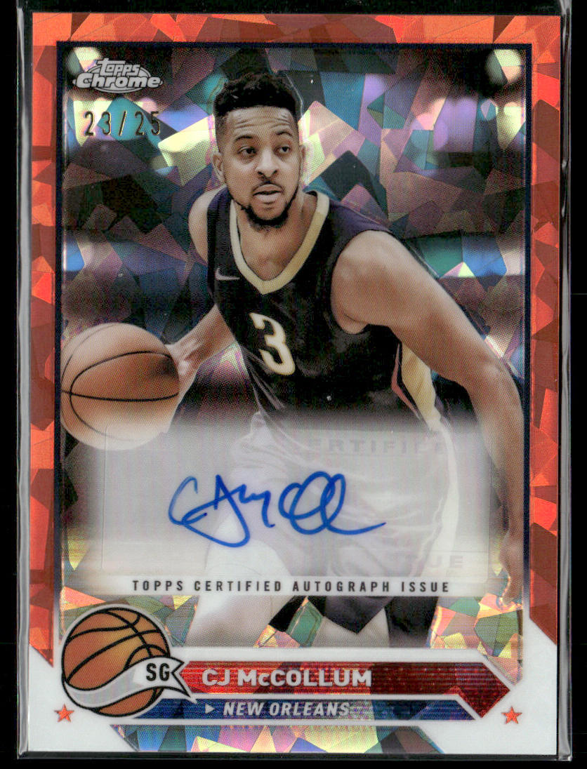 2024 Topps Chrome CJ McCollum #CG-CJM Orange Geometric Autograph /25