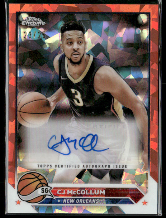 2024 Topps Chrome CJ McCollum #CG-CJM Orange Geometric Autograph /25