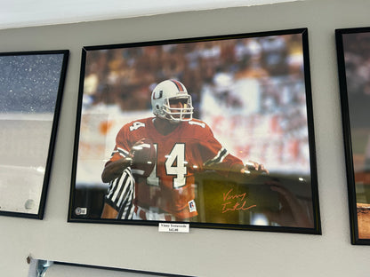 Vinny Testaverde Miami Hurricanes Signed Football Photo