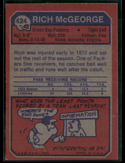 1973 Topps Rich McGeorge #424