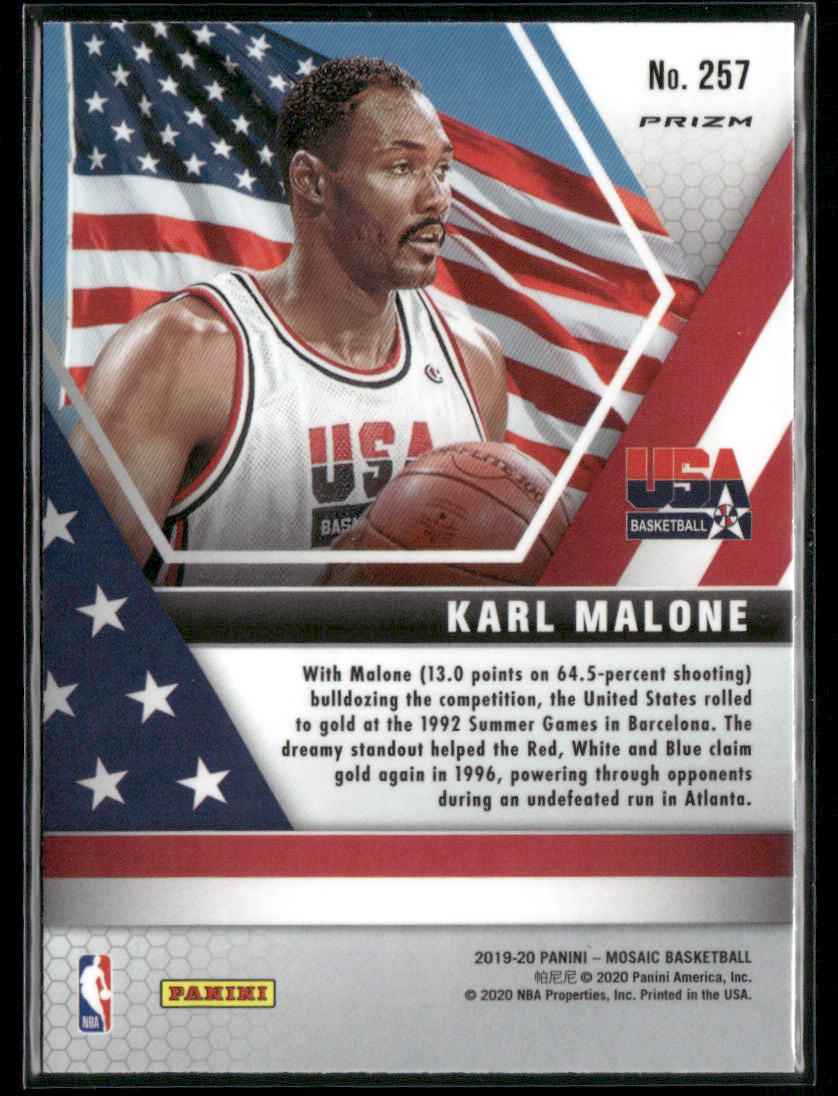 2019 Panini Mosaic Karl Malone #257 Genesis Short Print