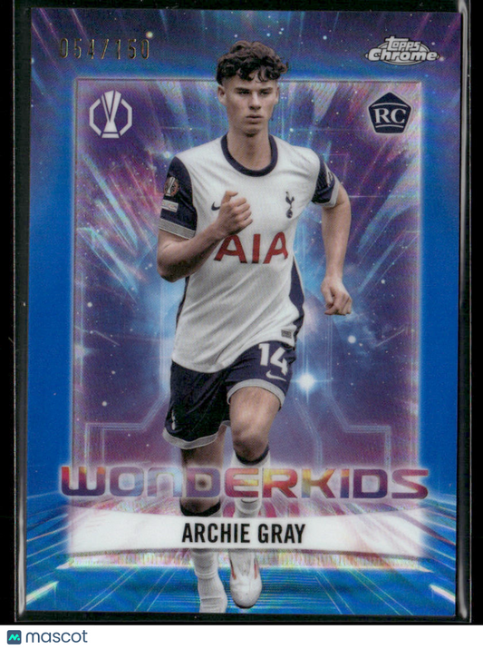 2025 Topps Chrome Archie Gray #WK-5 Blue Wonderkids RC 054/150
