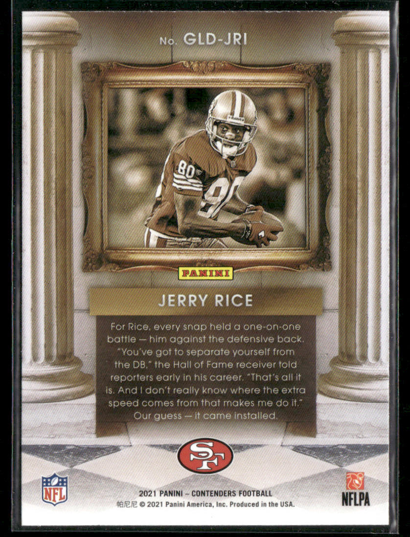 2021 Panini Contenders Jerry Rice #GLD-JRI Gladiators