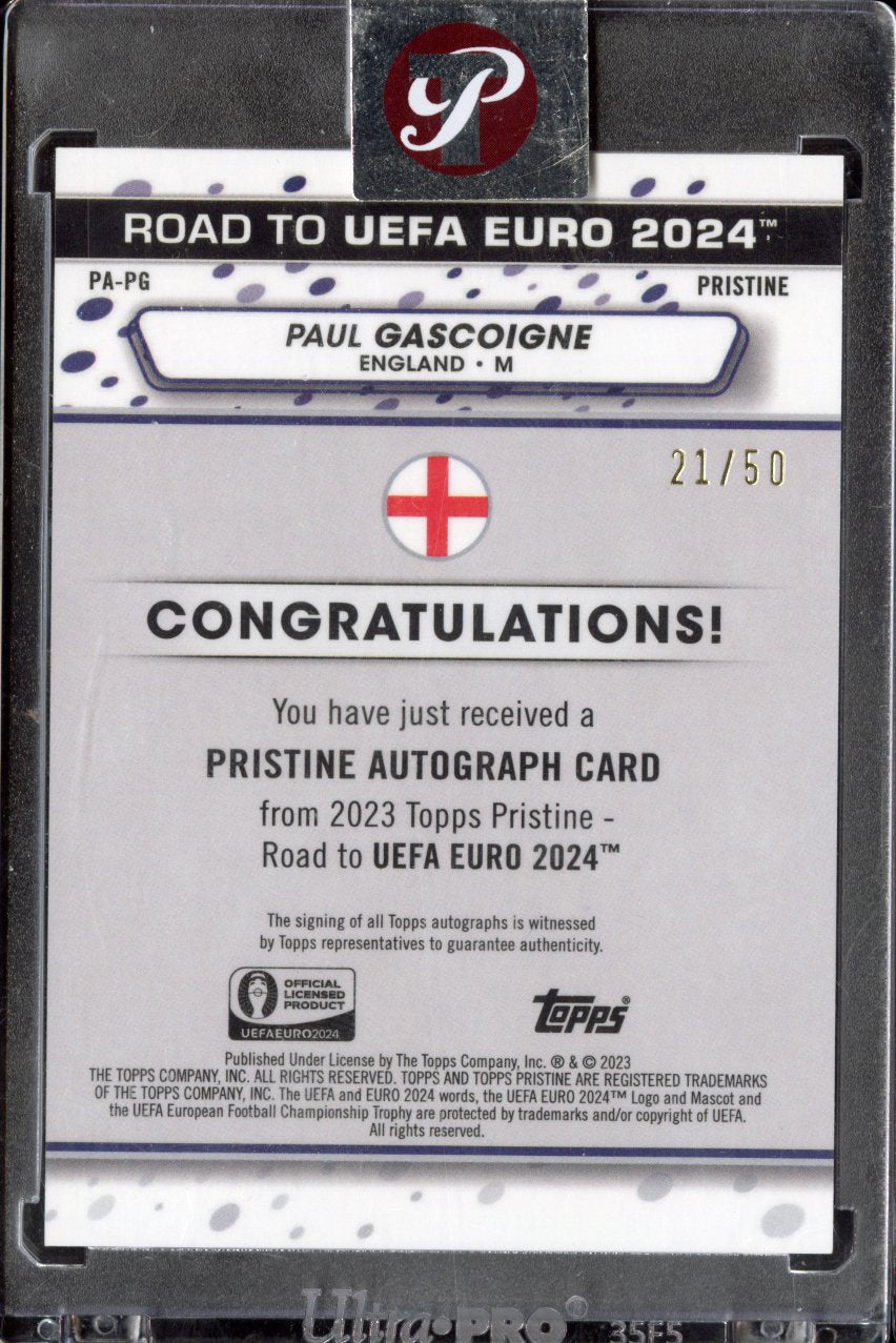 2023 Topps Pristine Paul Gascoigne #PA-PG Auto /50