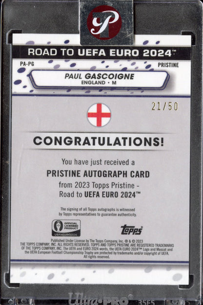 2023 Topps Pristine Paul Gascoigne #PA-PG Auto /50