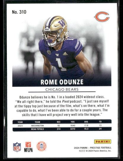 2024 Prestige Rome Odunze #310 Rookie