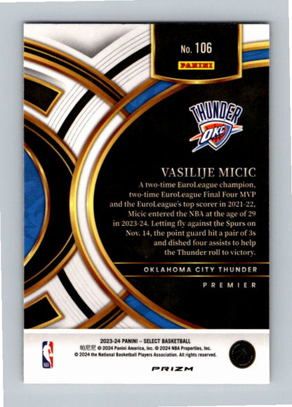 2023-24 Panini Select Vasilije Micic #106 RC