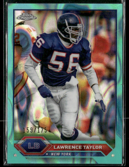 2024 Topps Chrome Lawrence Taylor #43 Geometric Aqua Refractor /175