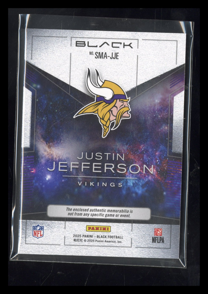 2025 Panini Black Starlight Materials Patch Justin Jefferson #SMA-JJE 109/199