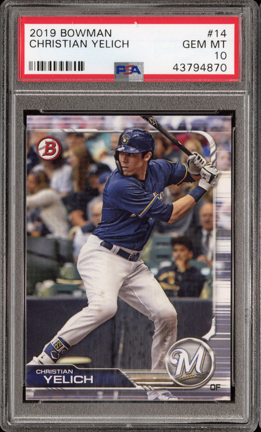 2019 Bowman Christian Yelich #14 PSA 10