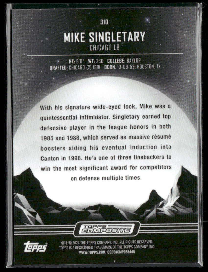 2023 Topps Composite Mike Singletary #310 Midnight