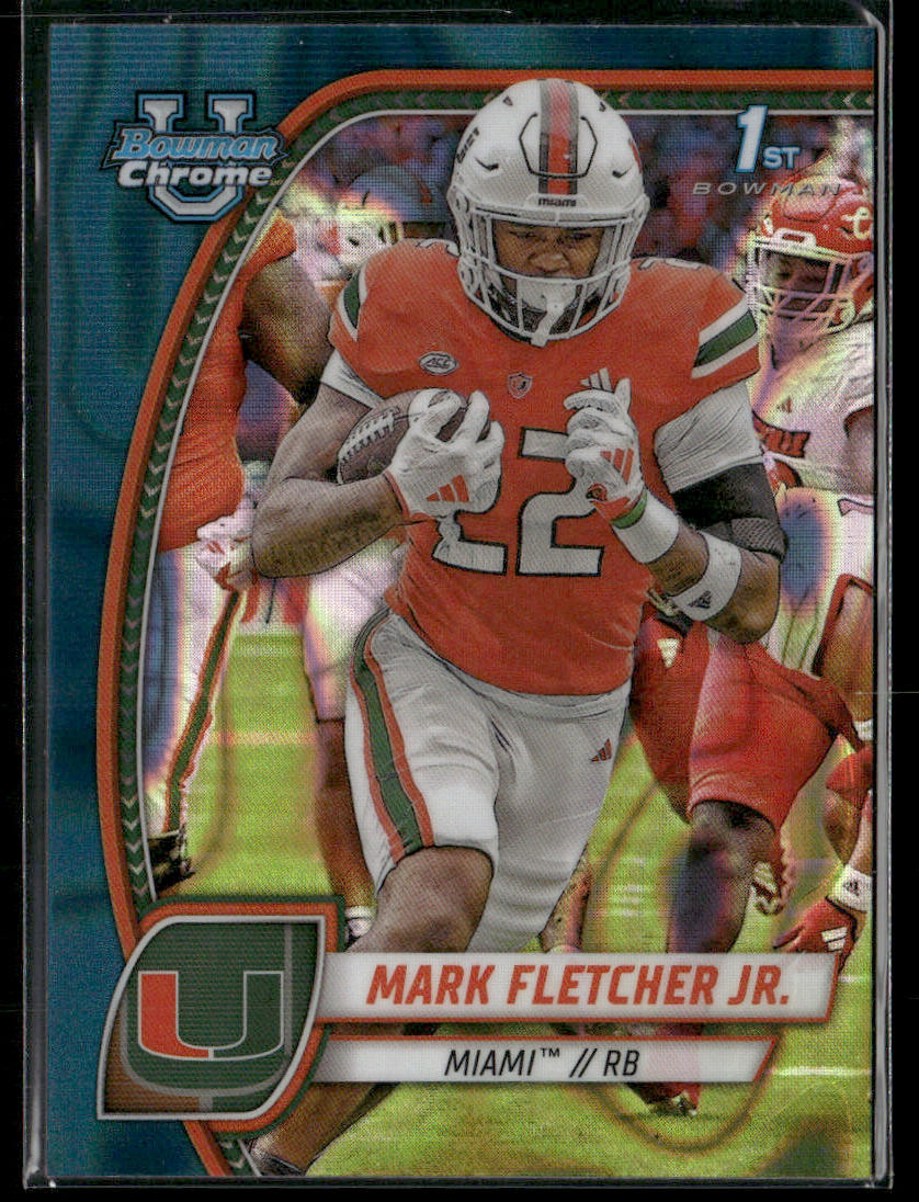 2024 Bowman Chrome University Mark Fletcher Jr. #126 Teal Lava