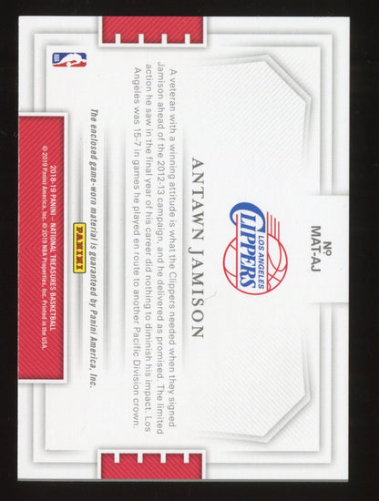 2018-19 Panini National Treasures Antawn Jamison #MAT-AJ 3 Color Patch /25