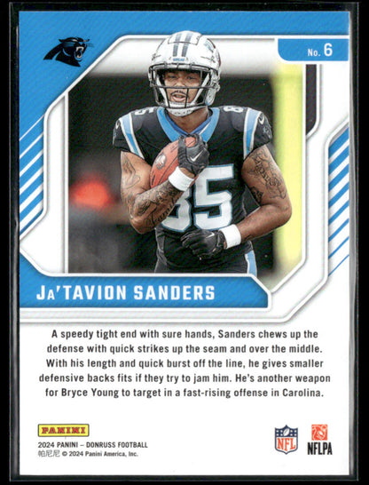 2024 Donruss Ja'Tavion Sanders #6 Elite Series Rookies