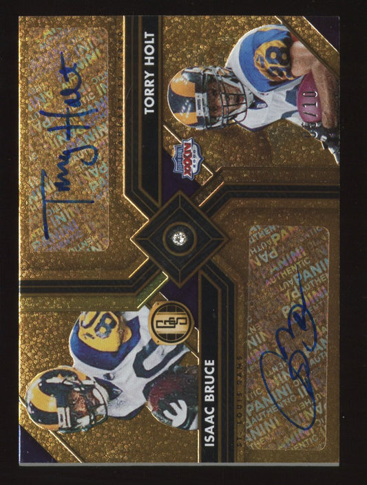 2024 Panini Gold Standard Isaac Bruce Torry Holt Dual Diamond Autograph 05/10