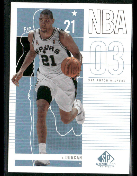 2002-03 SP Game Used Tim Duncan #85