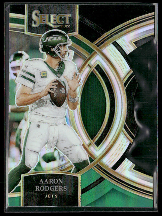 2023 Panini Select Aaron Rodgers #121 Premier Black and Green Die Cut