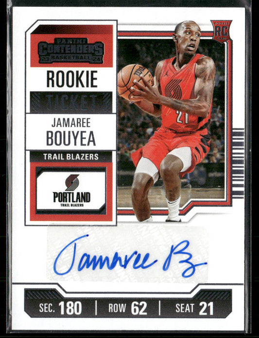 2023-24 Panini Contenders Jamaare Bouyea #154 Autograph Rookie